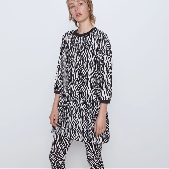 ZARA BNWT Animal Print Dress - Picture 2 of 6